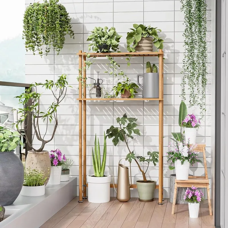 رفوف تخزين من الخيزران، والحمامات، ورفوف التخزين، والأنسجة المنزلية، والرفوف #4