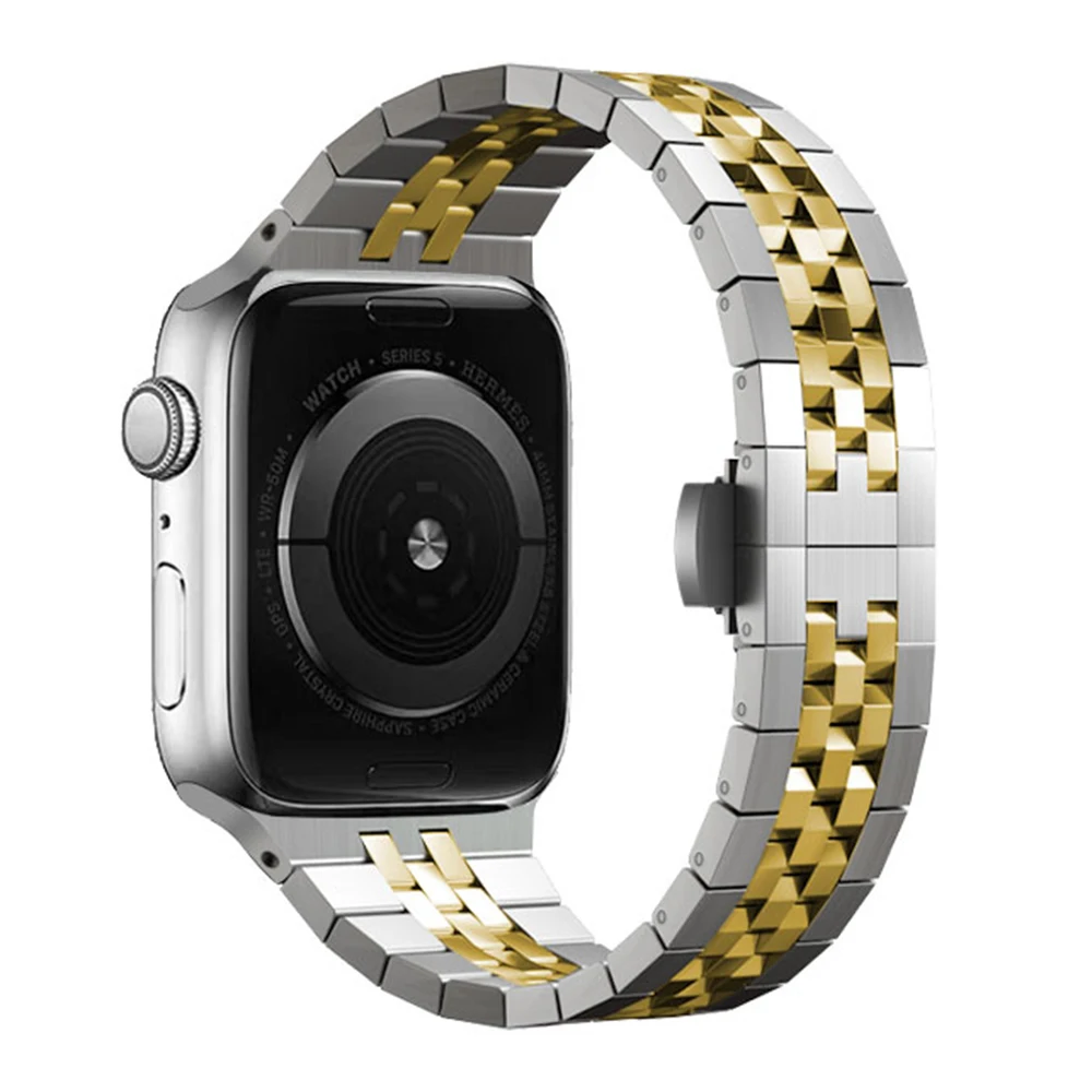 

Stainless Steel Strap for Apple Watch Ultra 3 2 1 49mm / Series 11 10 46mm / 9 8 7 45mm / SE3 SE2 SE 6 5 4 44mm / 3 2 1 42mm But