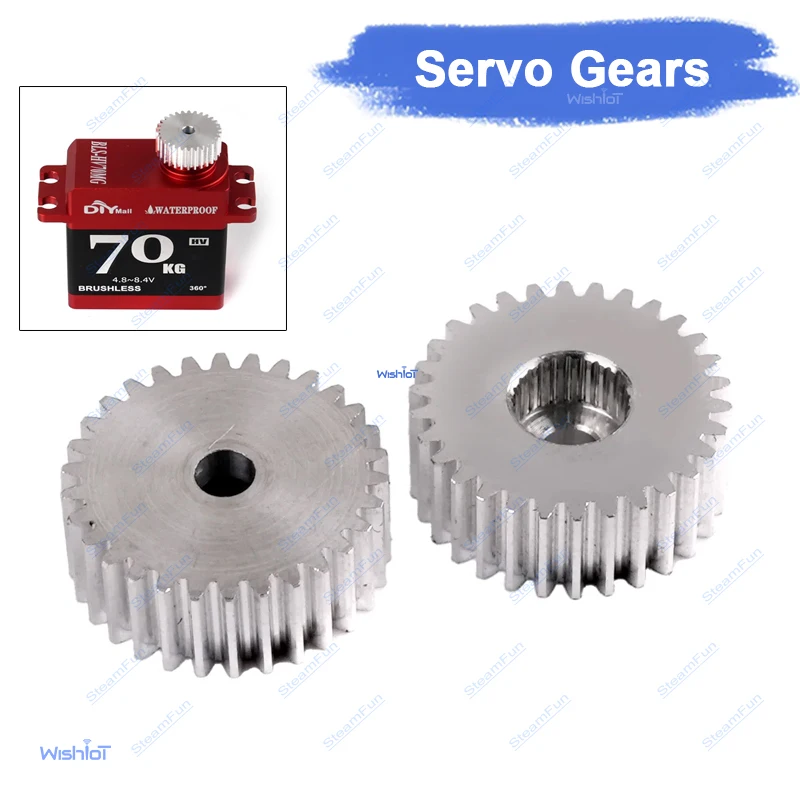 

Cylindrical Gear 0.5M-25T Carbon Steel Material Gear Wheel for All Standard 25T Servos Motor Parts 25 30 Teeth