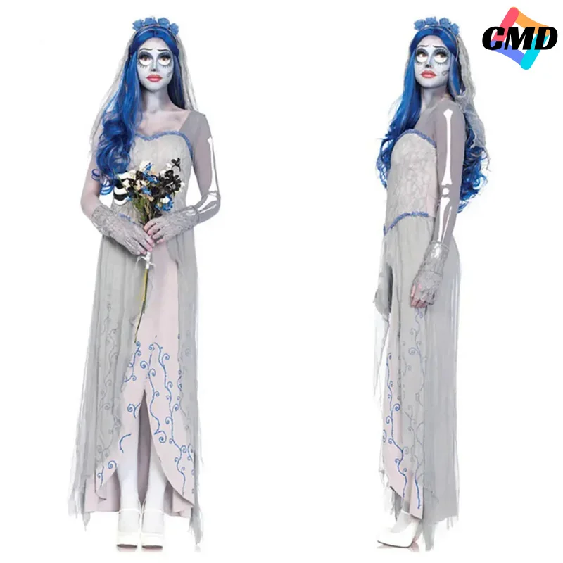 Cos Dress for Female Cosplay Party Devil Corpse Bride Costumes Halloween Women Scary Vampire Costume Clothes Witch Dresses