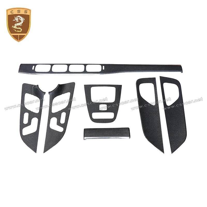 Para Benz 2021 2022 GLE C167 Estilo OEM Acessórios de Interior em Fibra de Carbono Seca Adesiva para Painel Central do Carro