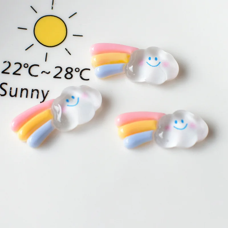 10 stuks nieuwe leuke cartoon schattige transparante konijn kleine beer hars plakboek diy sieraden kinderen cadeau haarspeld accessoires a59