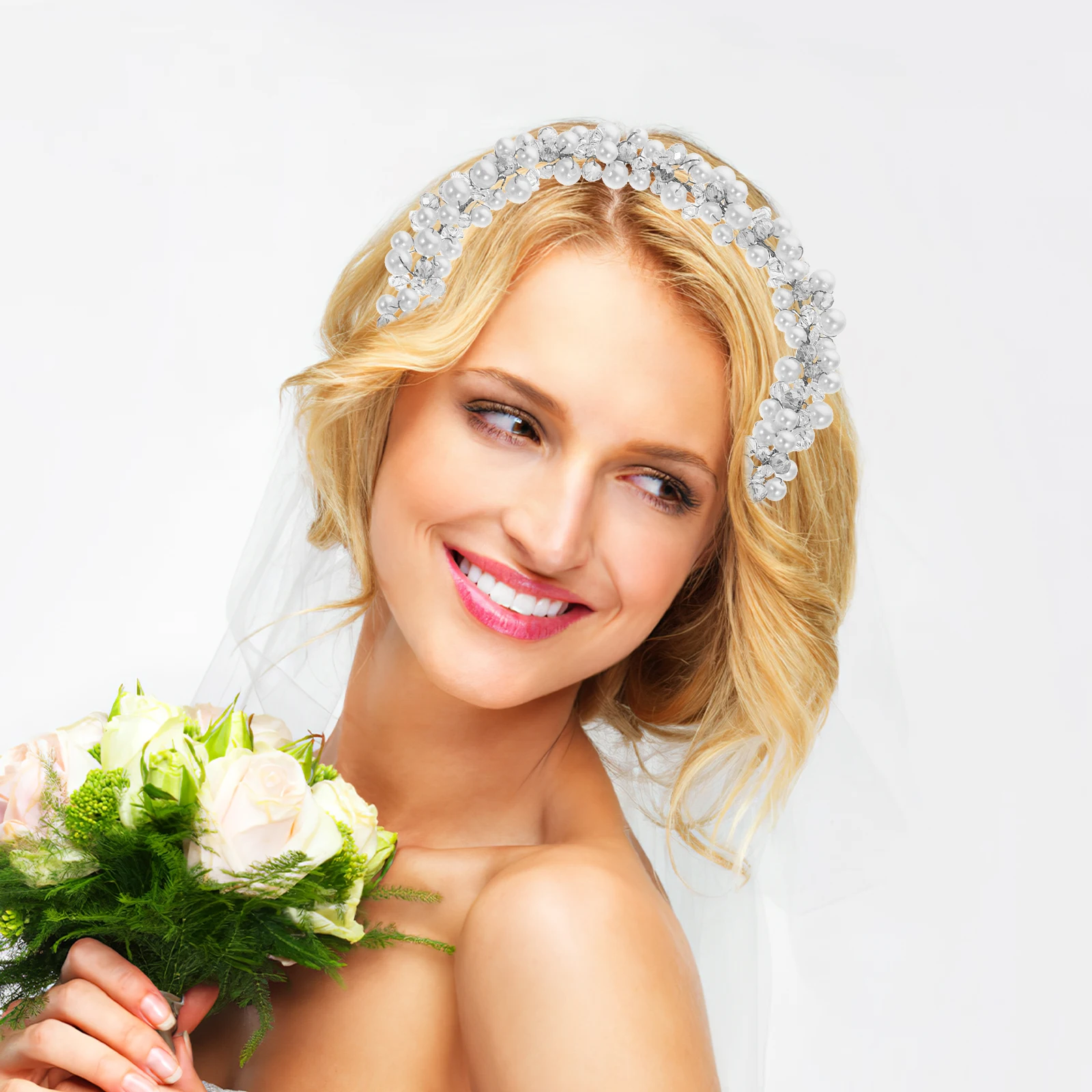 

Red Hair Band Women's Headband Bridal Wedding Accessories Comfortable Bride Headband Lightweight Elegant