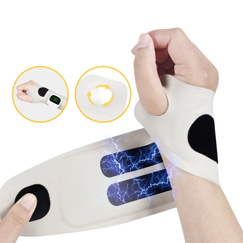 

8 Modes 30 Levels Wrist Massager Electric Rechargeable Hand Vibration Massage Relieves Tenosynovitis And Carpal Tunnel Fatigue
