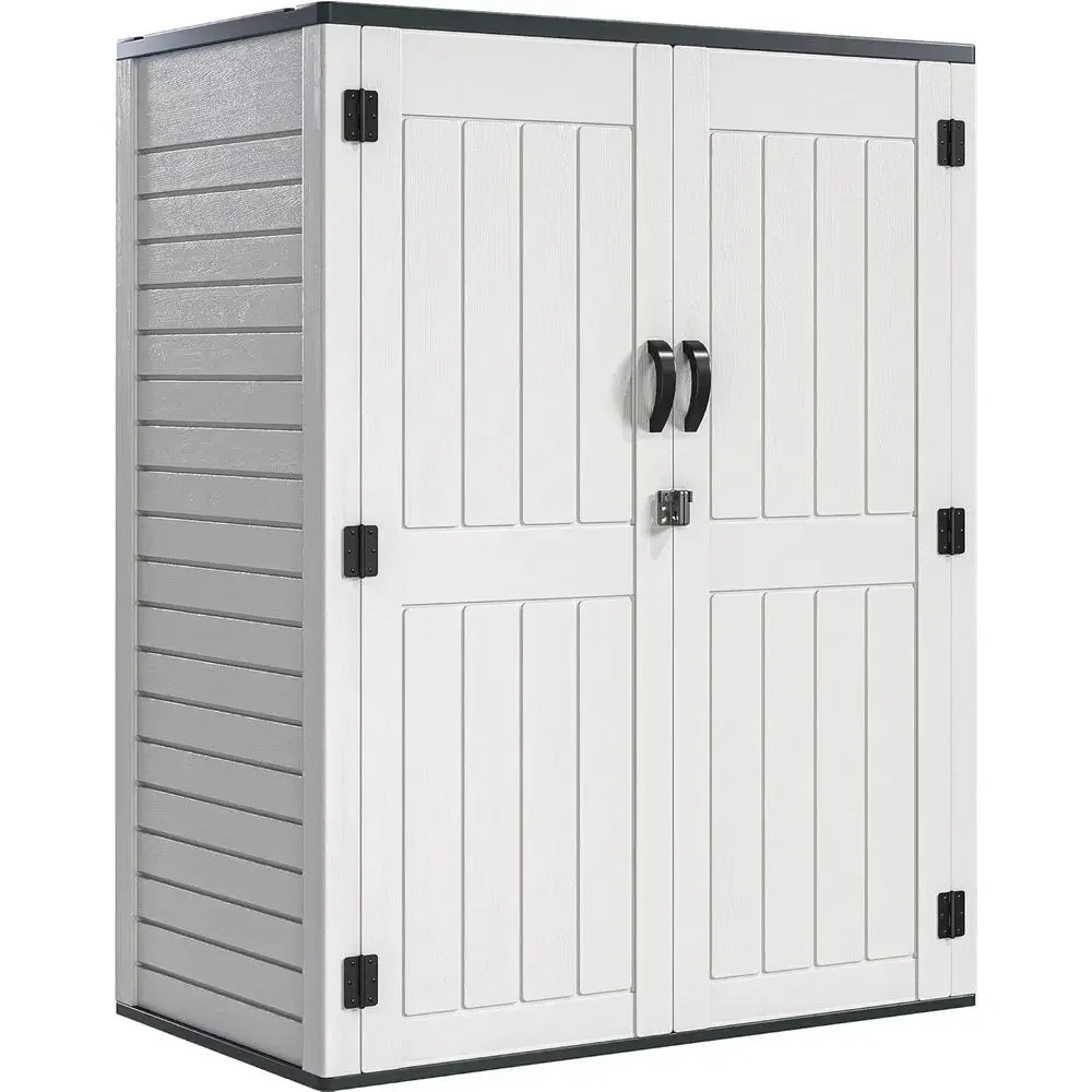 

59 cu t Veal Outdoor Storage Shed w/o Shel, 5.6 x 2.3 t Lockable HDPE Waterproo Tall Storage Cabinet, Suitable or Patio urniture
