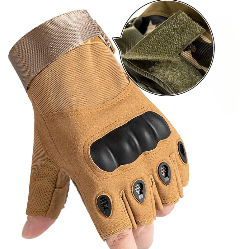 1Pair Motorcycle gloves Tactical Fingerless Gloves for Men - Ideal for Outdoor Sports, Shooting, Hunting, Airsoft, and Cycling