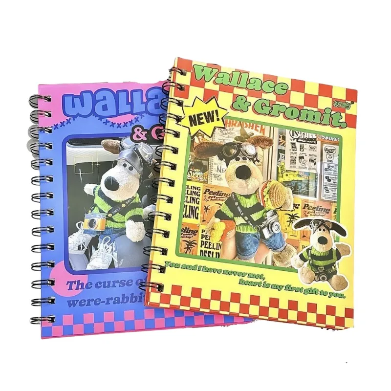 Gromit animation peripheral retro printed coil loose-leaf book high-value notebook hand ledger multi-functional notepad student