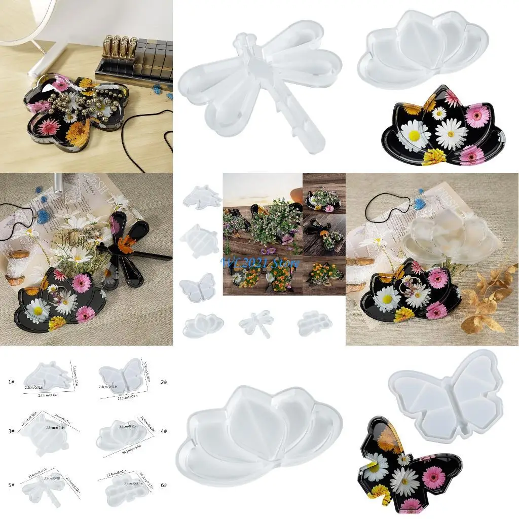 

G5GC Орнамент Плесень Сочный Цветочный Горшок Силиконовая Форма Зеркальная Смола Ящик Для Хранения Плесень