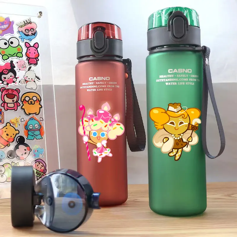 زجاجة مياه بلاستيكية تعمل على شكل وحش شجاع ، كوب رياضي بسعة كبيرة ، كوب كرتون ، مملكة Wki ، في الهواء الطلق #4