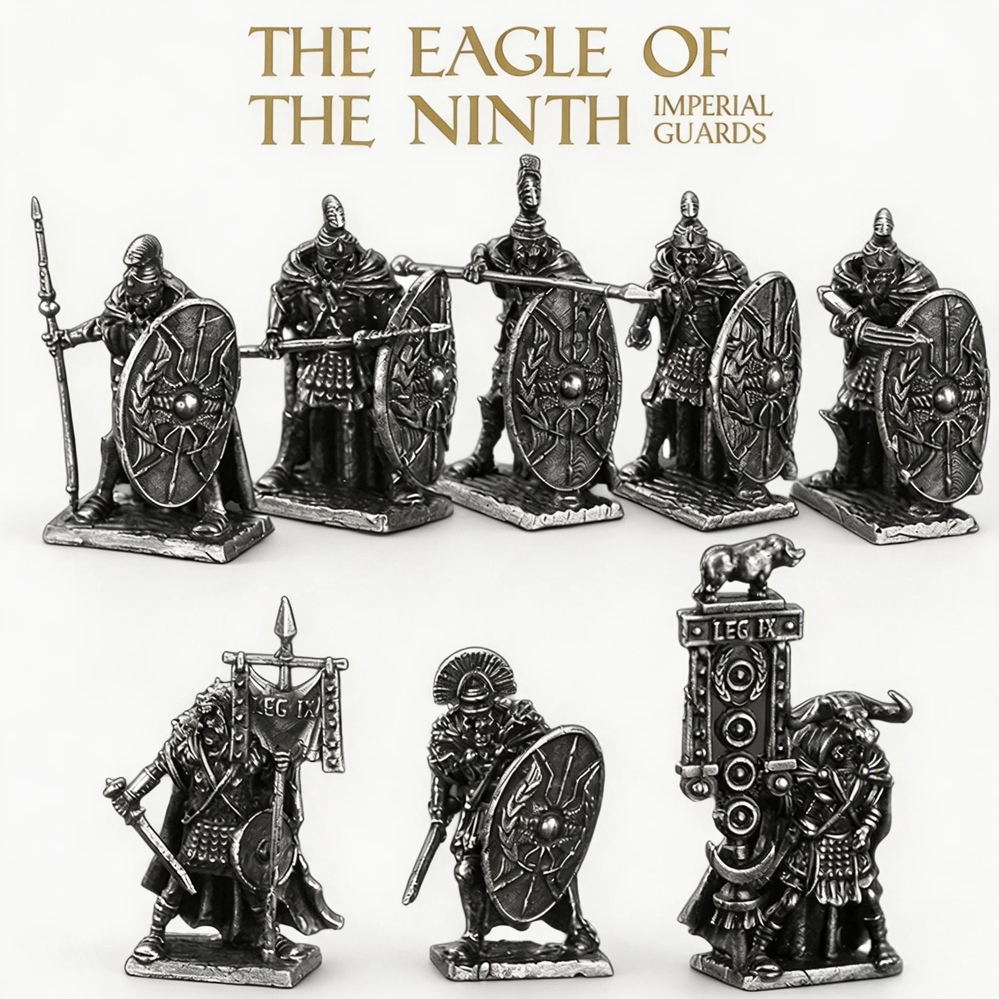 Metal Roman Legion Soldier Miniature Tabletop Wargame Figure Paintable Collection Car Interior Decor