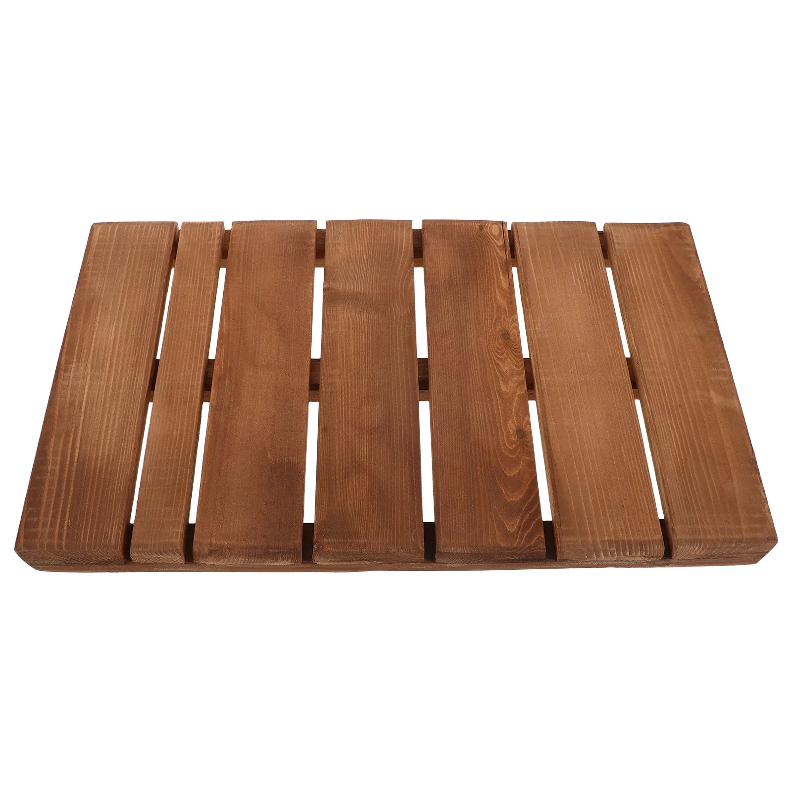 

Teak Wooden Bath Mat Non Slip Bathroom Floor Mat Light Brown for Indoor Outdoor Shower Spa Sauna Pool Bath Rug Fast Drying Floor