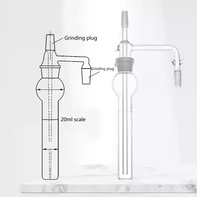Nitrogen trichloride determination device for sampling, hydrochloric acid separation, content determination, absorption bottle