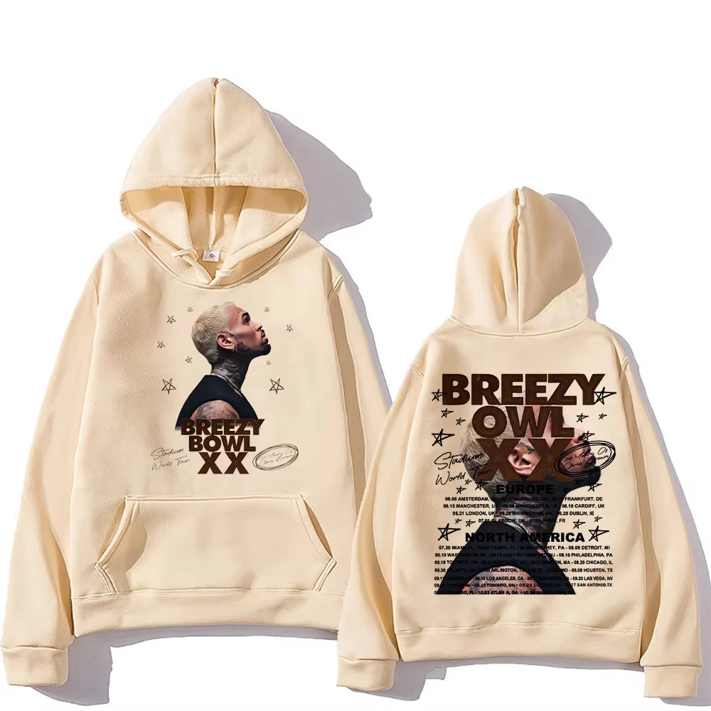 

Chris Brown Tour Fashion Hoodies 2025 Chris Brown Tour Breezy Bowl XX Sweatshirts Vintage Men Women Pullovers Fleece Y2K Clothes