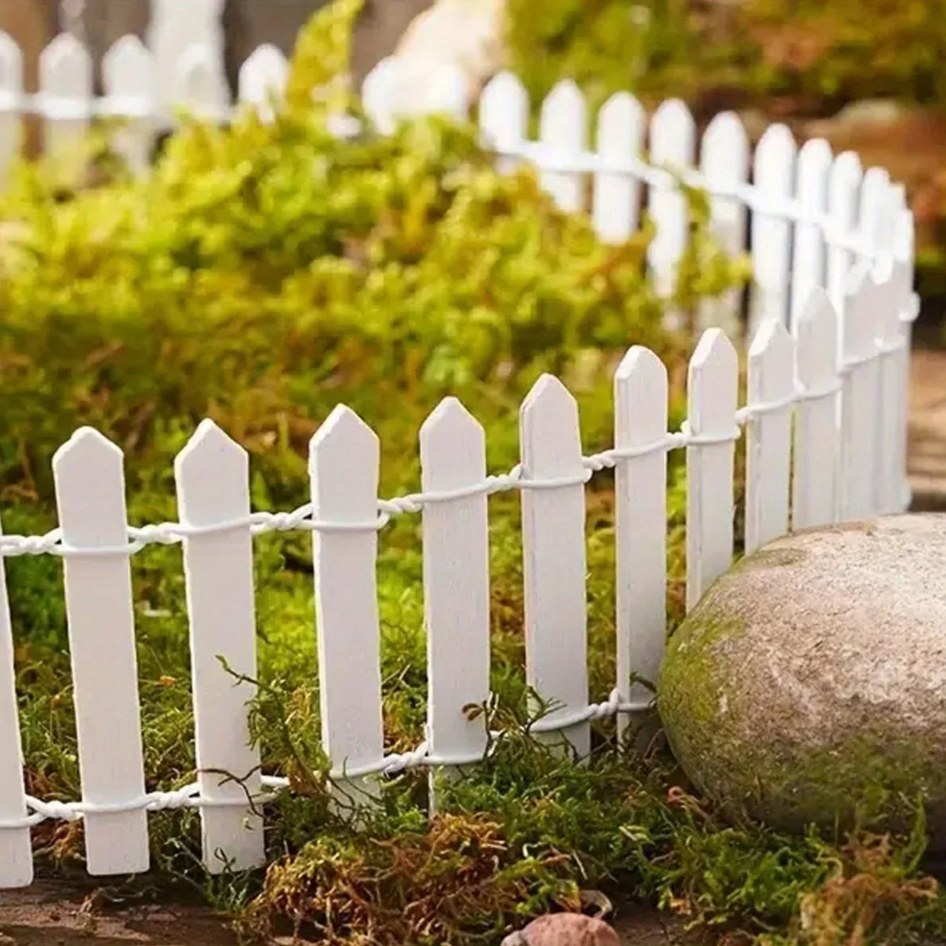 1pcs Mini Wooden Fence for Fairy Gardens and Flower Pot Embellishments - Durable Home & Garden Decor, Perfect for Christmas