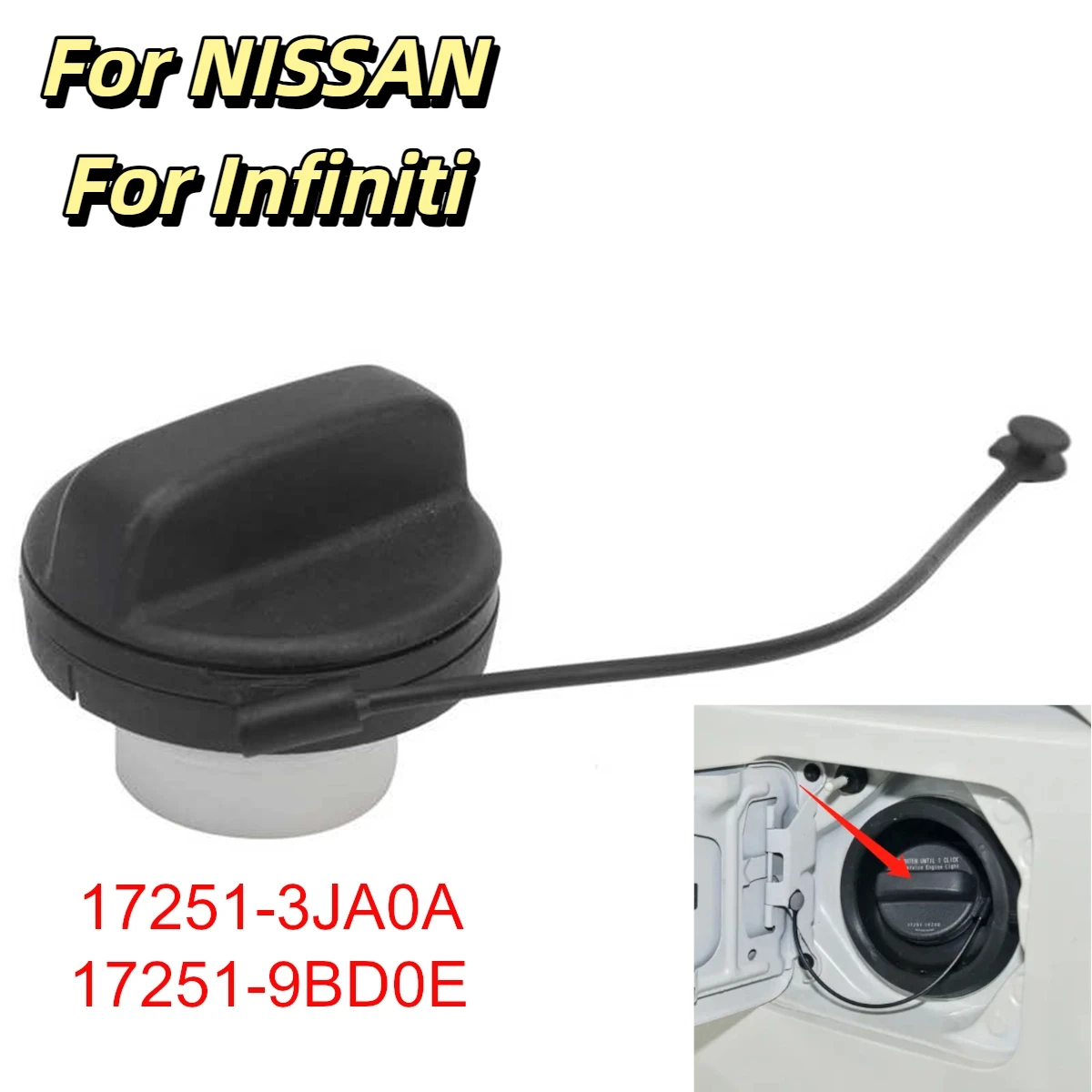 

Inner Fuel Tank Cap Gas Filler Cover 17251-3JA0A 17251-9BD0E for Nissan Altima Frontier Murano Pathfinder for Infiniti JX35 QX60