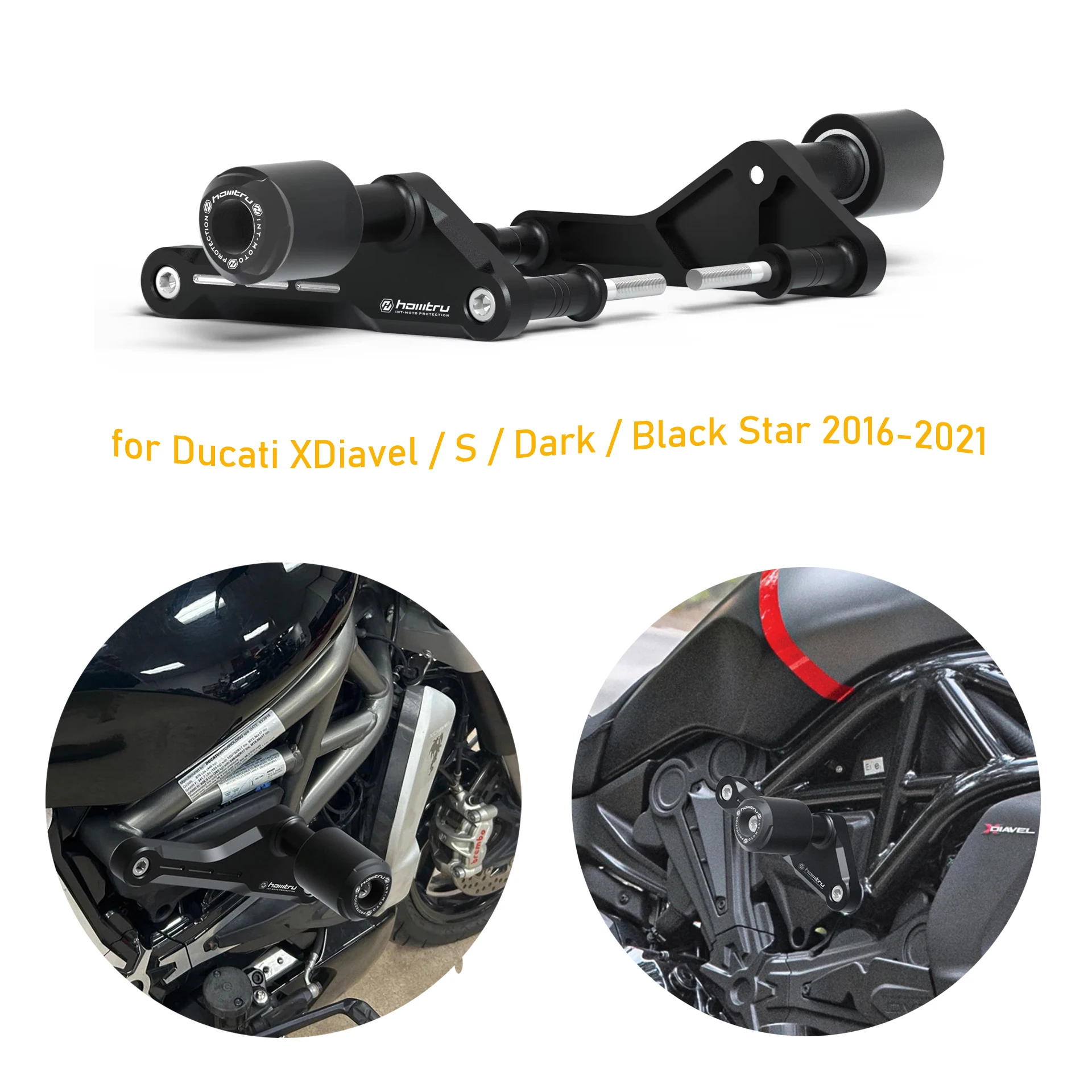 

for Ducati XDiavel / S / Dark / Black Star 2016-2021 Motorcycle Sliders Crash Protector