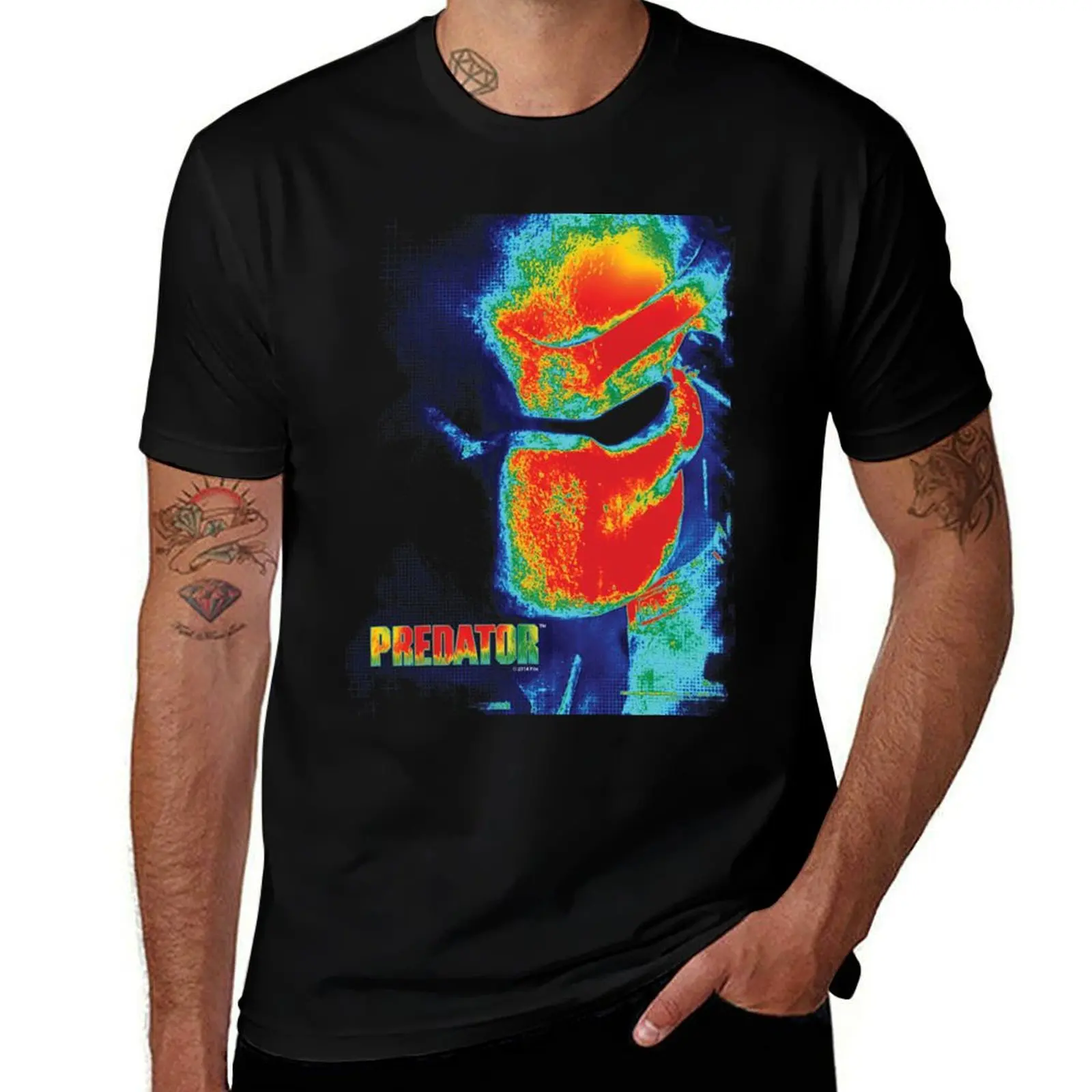 Predator Movie Thermal Vision T Shirt Hoodies T-Shirt Summer Holiday Casual Tee T-Shirt