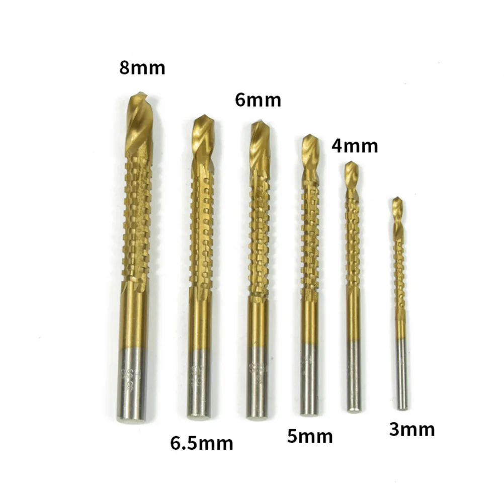 

6Pcs 3Mm-8Mm Professional Metal Bore Bit Kit Spiral Hss Drill Bits for Heavy-Duty Applications Compatible with Electric Drills