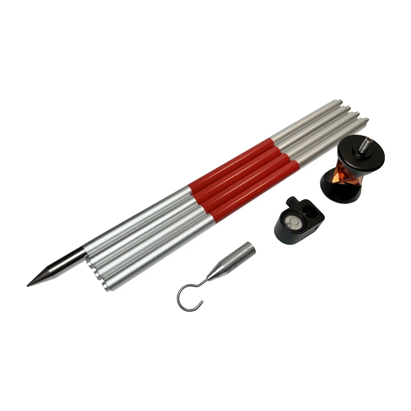 

GRZ101 360 градусов с 4-полюсной мини-призмой для тахеометра Leica Nikon, алюминиевый сплав с медным/серебряным покрытием