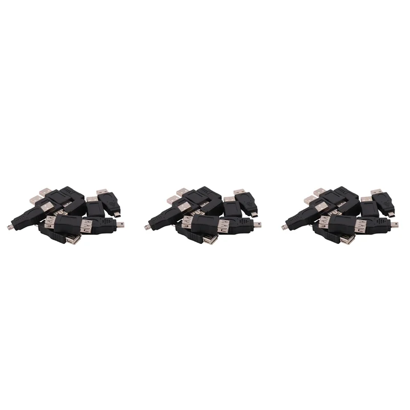 

ABT-30PCS OTG 5 Pin F/M Mini Changer Adapter Converter USB Male To Female Micro-USB