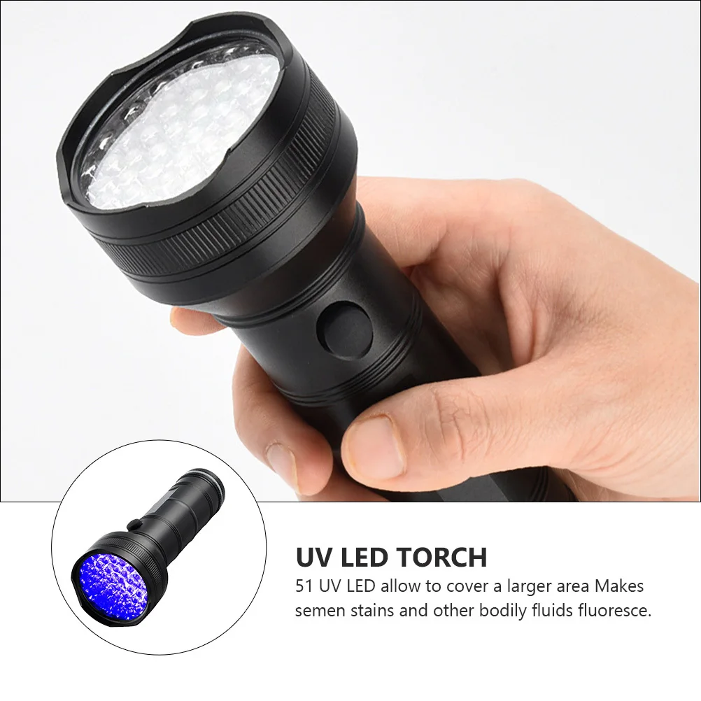 51-Led الأشعة فوق البنفسجية مصباح يدوي Blacklight الشعلة للكشف عن الإسفار أداة مجوهرات الألومنيوم للماء #1