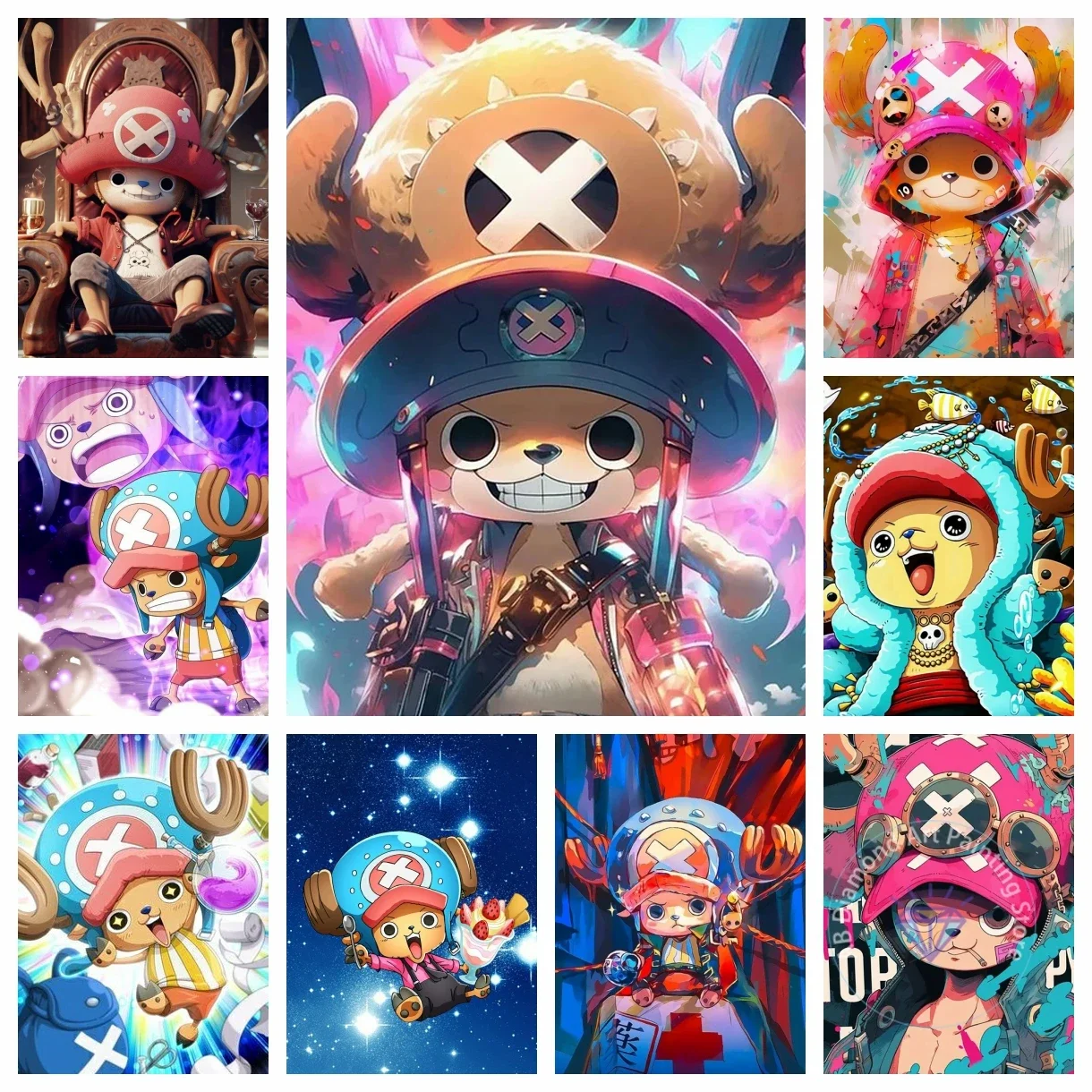 Kit de pintura de diamante de una pieza Tony Chopper, bordado de diamantes 5D DIY, punto de cruz, arte Hecho A Mano, manualidades, regalo de decoración del hogar