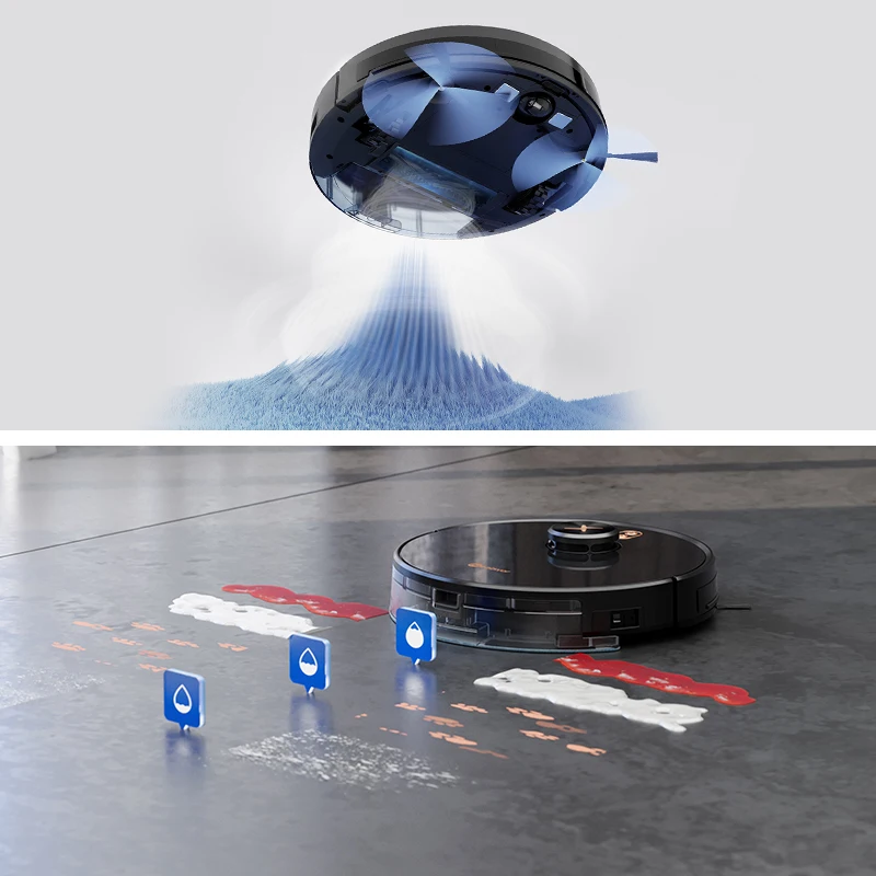 Aspirapolvere Robot pulizia X600 Pro navigazione Laser 6000PA forte gestione della mappa di aspirazione spazzare il pavimento e pulire il pavimento in uno