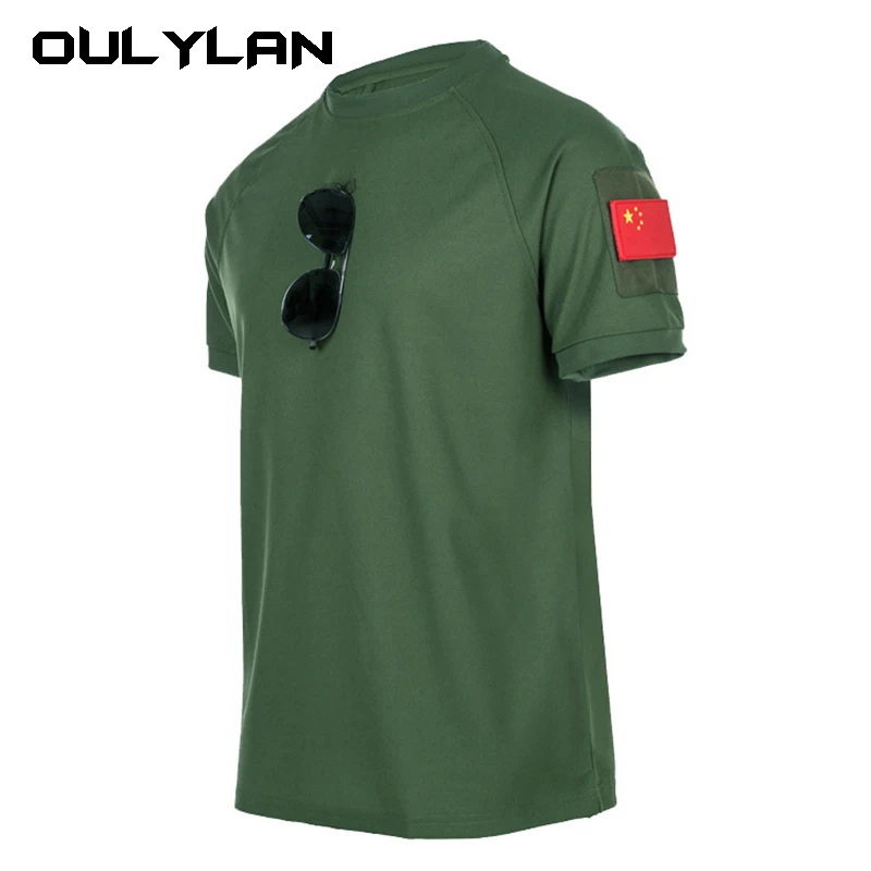 

Man 2024 Nummer Tactical Camouflage Loose Fit Quick-Dry Short Sleeve Crew Neck Stretch Hiking Camping Climbing