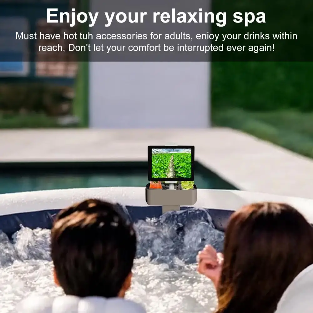 

Держатель для напитков в гидромассажной ванне Регулируемый держатель для чашки 3-в-1 Поднос для гидромассажной ванны Стол с подстаканником для телефона Регулируемый уличный держатель для взрослых