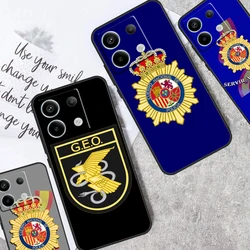 Spain National Police logo Case For Redmi Note 13 12 Pro Plus Note 9 10 11 Pro 9S 10S 11S 12S Redmi 10C 12C 13C Cover