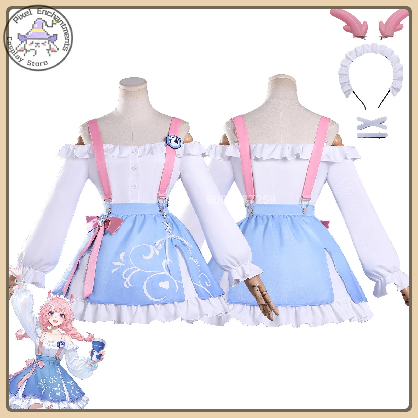 

Popular Anime Game Character Yao Cosplay Costume Sweet Style Luckin Collab Outfit High Quality Comic Con Anime Clothes (Female)