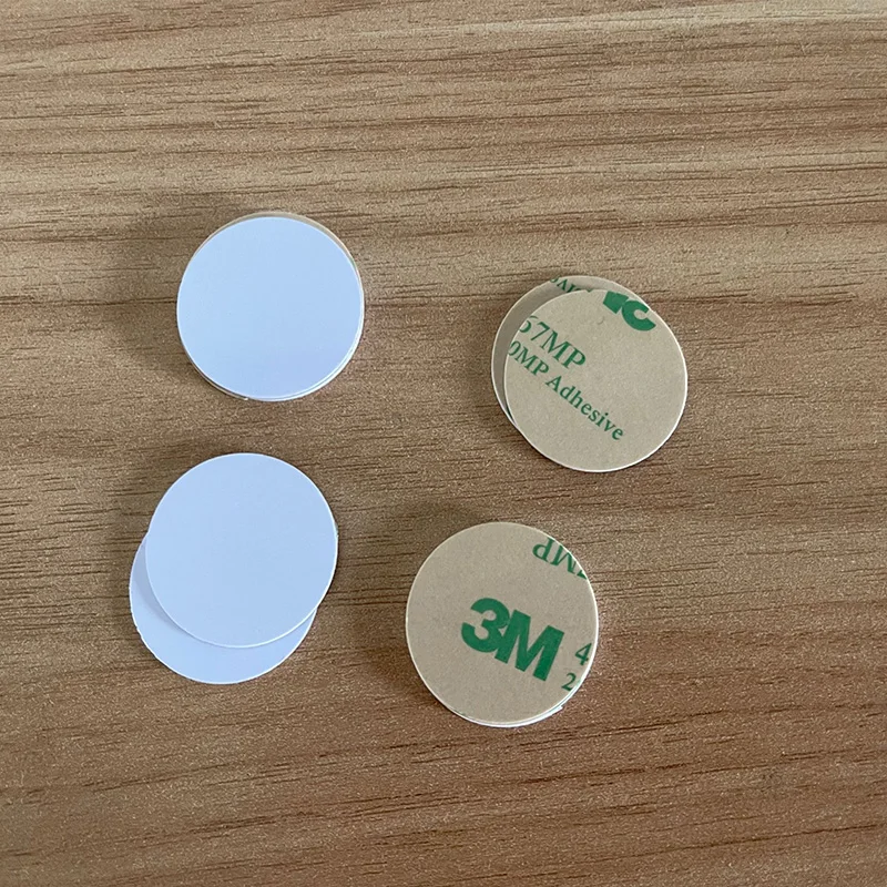 액세스 제어용 RFID 카드, IC 스티커, 동전, FM1108 칩, M f1 호환, 18mm, 20mm, 25mm, 30mm, 13.56 Mhz, 50 개