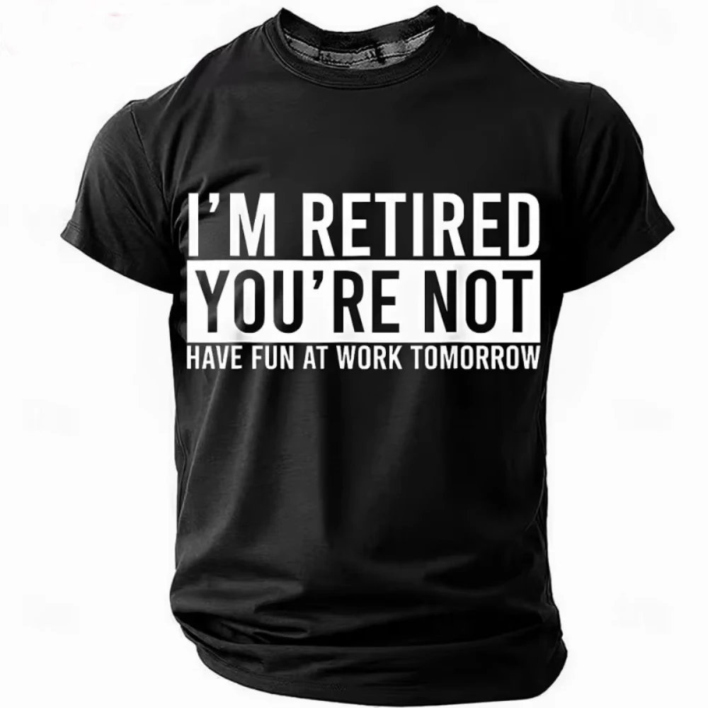 Humorous Words T-shirt For Men Fun Colorful Pattern Tees 3D Printed Summer Casual Round Neck Short-sleeved T Shirts Street Tops