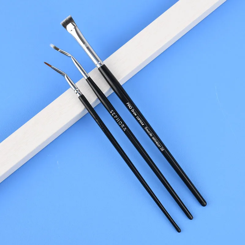 1/3pcs Makeup Brush Eyeliner Gel Liquid Bent Liner Brush Tightline Eyeliner Brush Fine Tip Synthetic Hair Eyeliner Make Up Tool