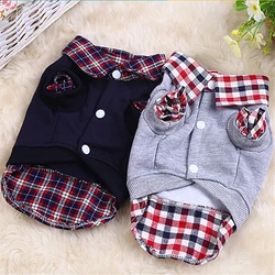 Plaid Dog Clothes Winter Dog Jacket Pet Coat for Small Medium Dogs Soft Sweatshirt Warm Pet Cat Hoodie Chihuahua Clothes 11c36S2