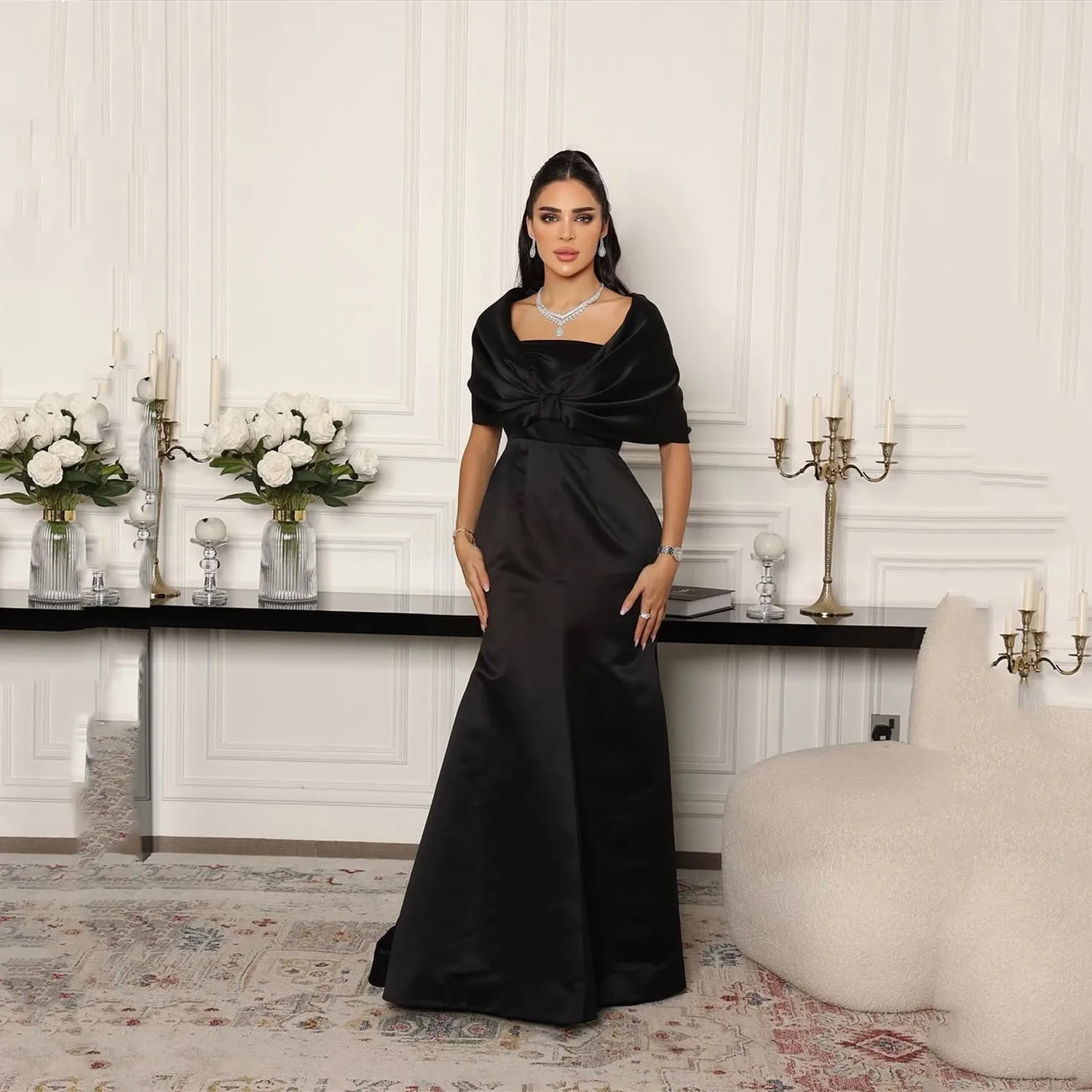 فساتين حورية البحر من Loretta فستان سهرة نسائي أسود من Vestidos De Festa فساتين زفاف للحفلات مخصصة للحفلات الراقصة #1