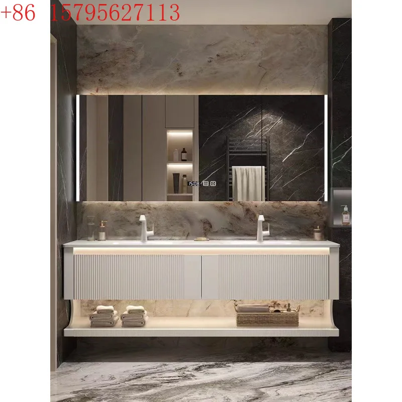 

Шиферный шкаф для ванной комнаты с двойной раковиной, комбинированный туалет, стол для мытья рук и лица, шкаф для умывальника