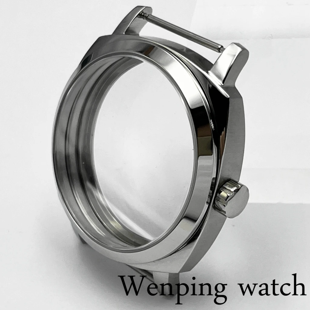 42mm Sapphire Glass Steel Case fit ST3600 ETA 6497 6498 Manual Mechanical Movement Watch Case Watch Accessories