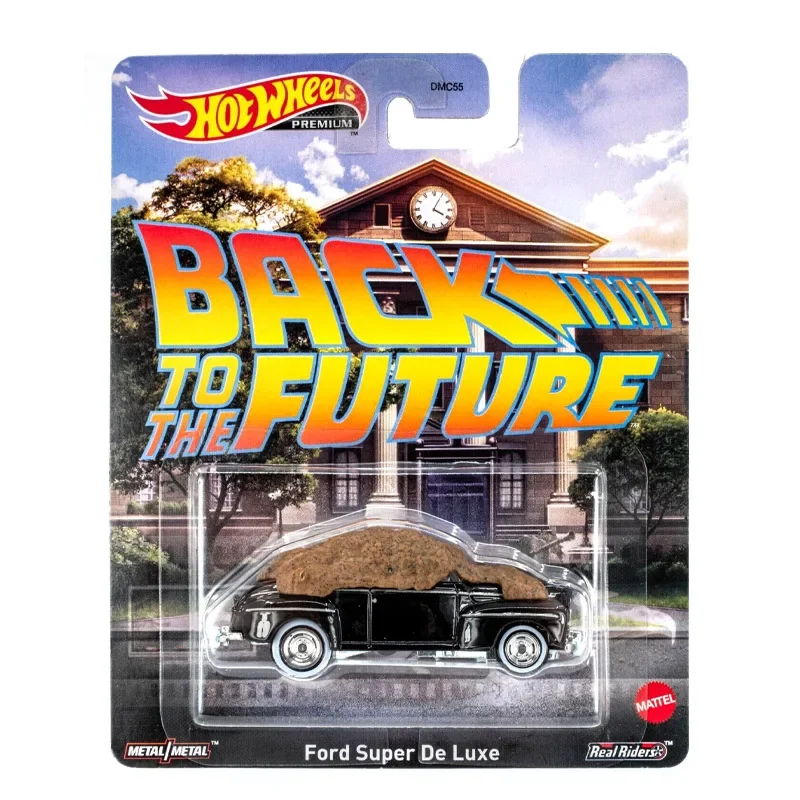 Hot Wheels 1:64 Back to The Future III Time Machine 1955 87 Toyota Pickup Truck Ford Super De Luxe DMC Delorean Diecast Car Toy