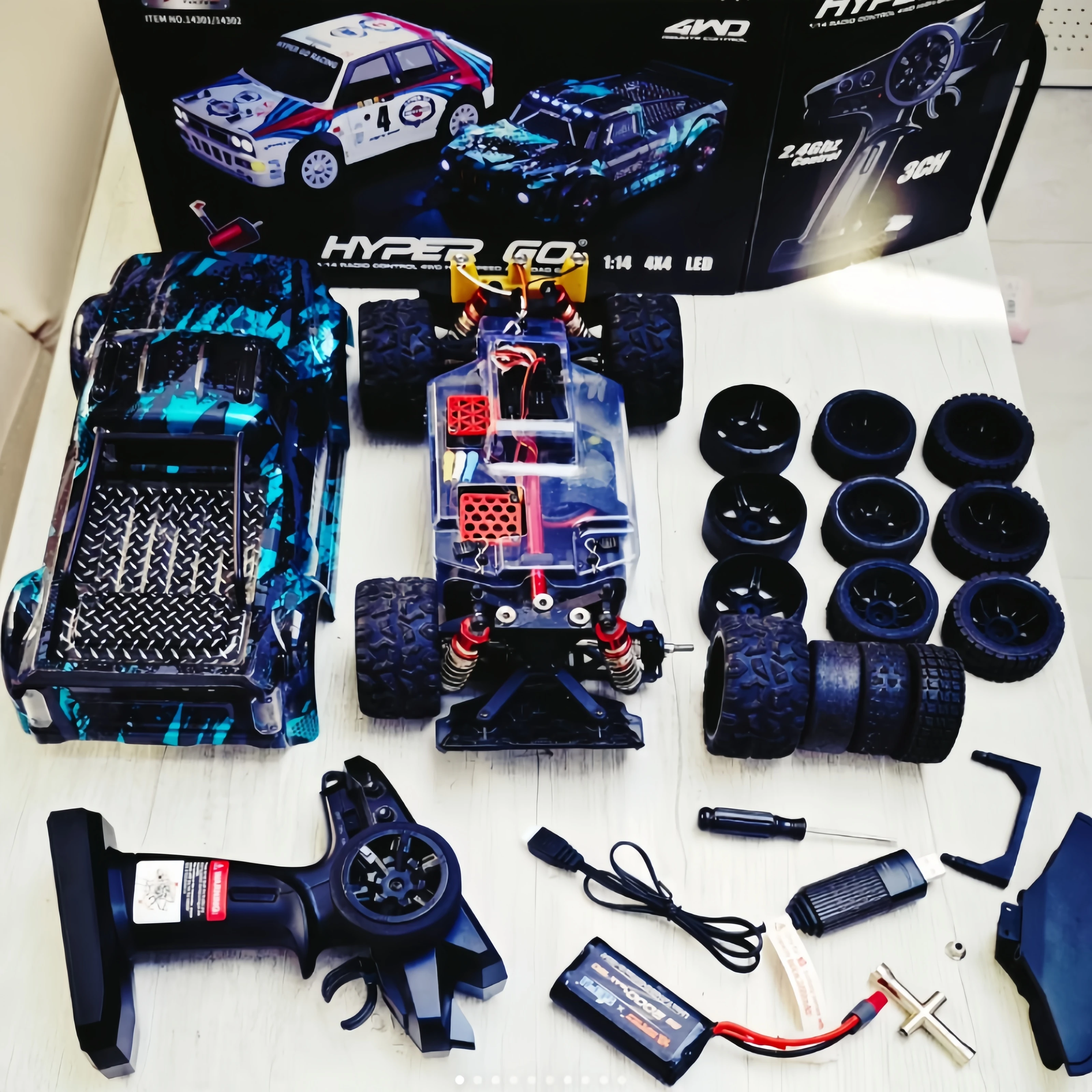 

MJX 14301/14302 1:14 Brushless 4WD Drift-Rally RC 60 km/h RTR, Alloy Diffs Oil Shocks LED Spare Parts Gift