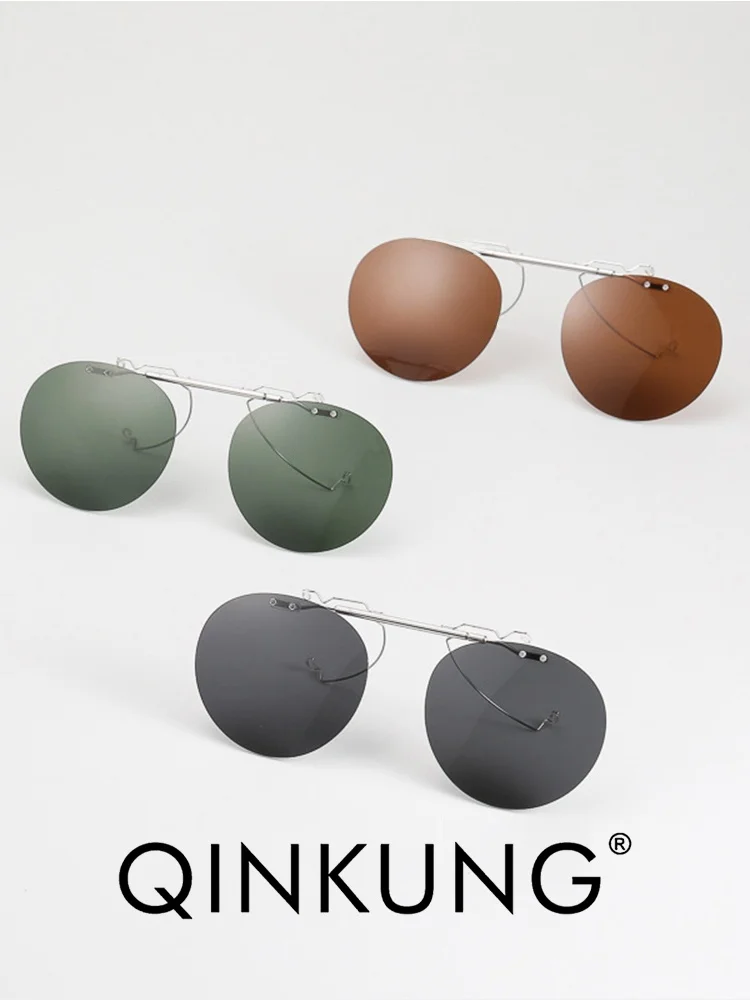 

Ultra-Light Polarized Sunglasses Flip-Up Clip-On Prescription Lens Holder Retro Sle ex Sun Glasses UV Protection