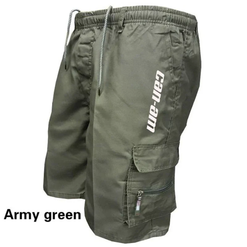 Summer CargoShort Pants Beach Shorts Casual Loose Cargo Shorts and Hiking Shorts Overalls Men\'s Bottoms Drawstring Trousers