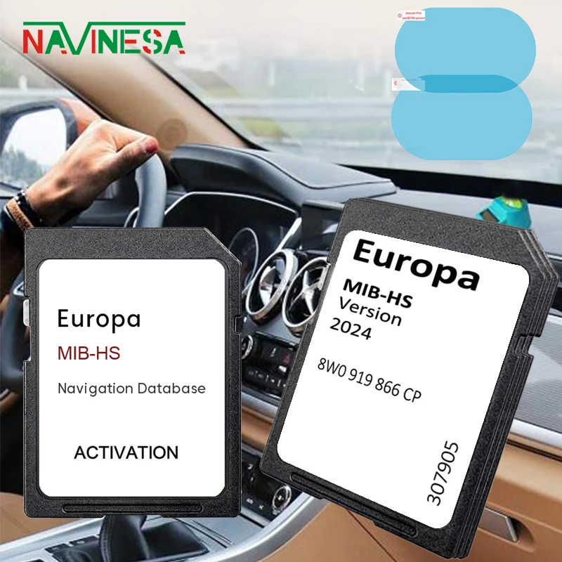 Update Europe UK 2024 Maps Sat Nav MIB-HS System for Audi A/S/RS345 Q/SQ/RSQ25 Car Navigation OEM 8W0919866CP SD Card 16GB