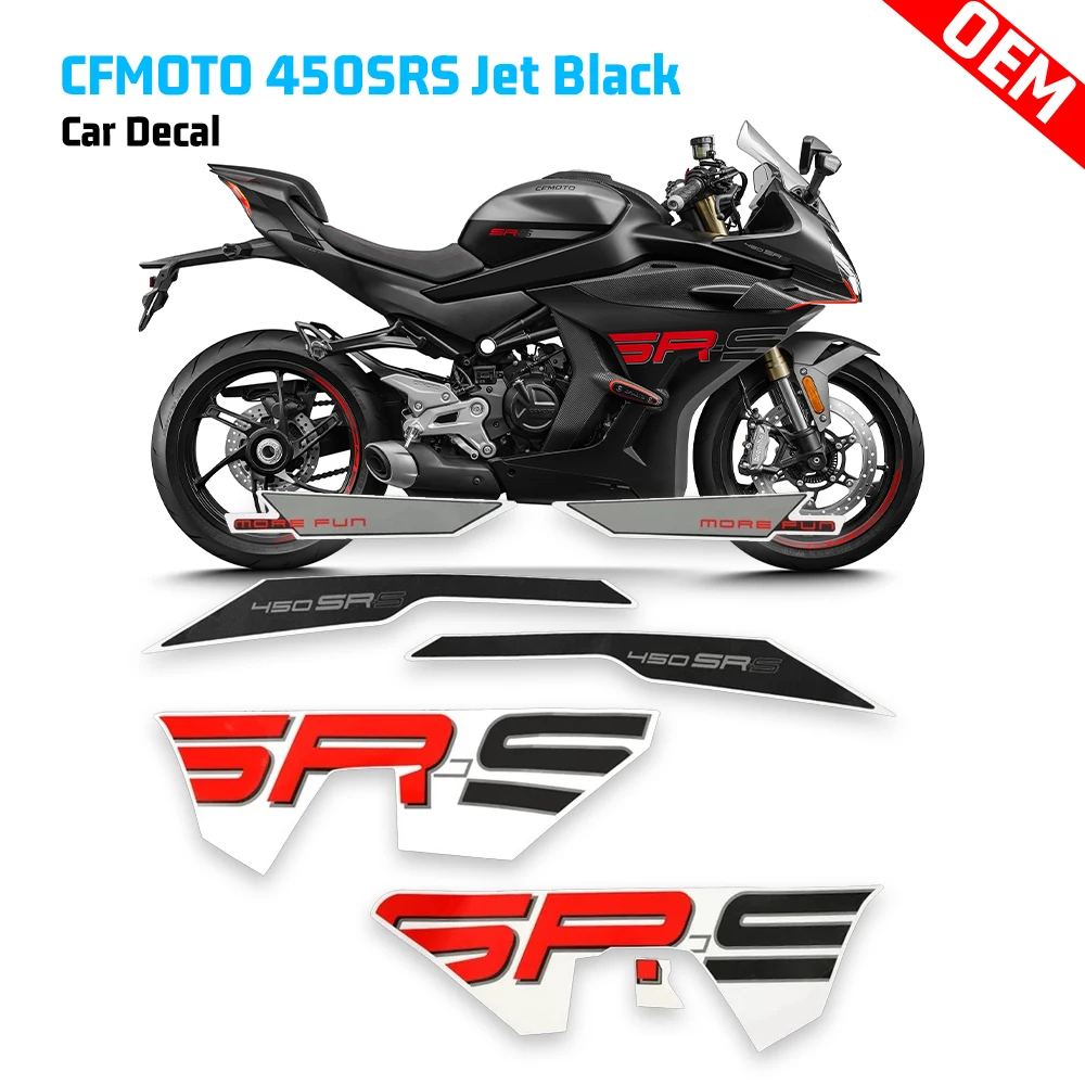 

For CFMOTO 450SRS Jet Black Car Decal Original Part Original Sricker Shell Guard Cover Sticker Version Starlight White