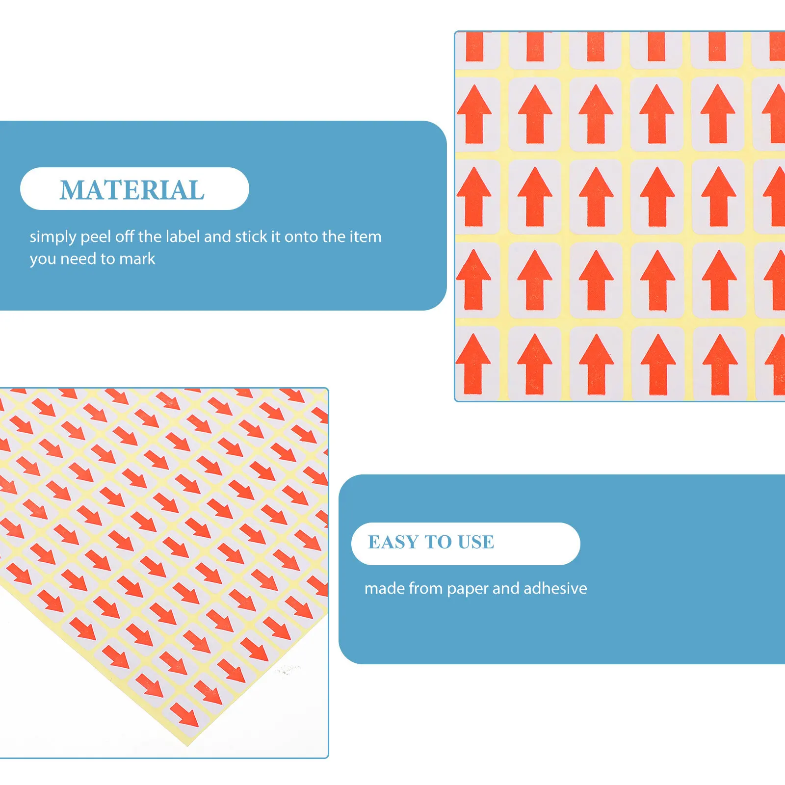 2700Pcs Red Small Arrow Self Adhesive Labels Rework Unqualified Stickers for Inventory Marking and Quality Inspection