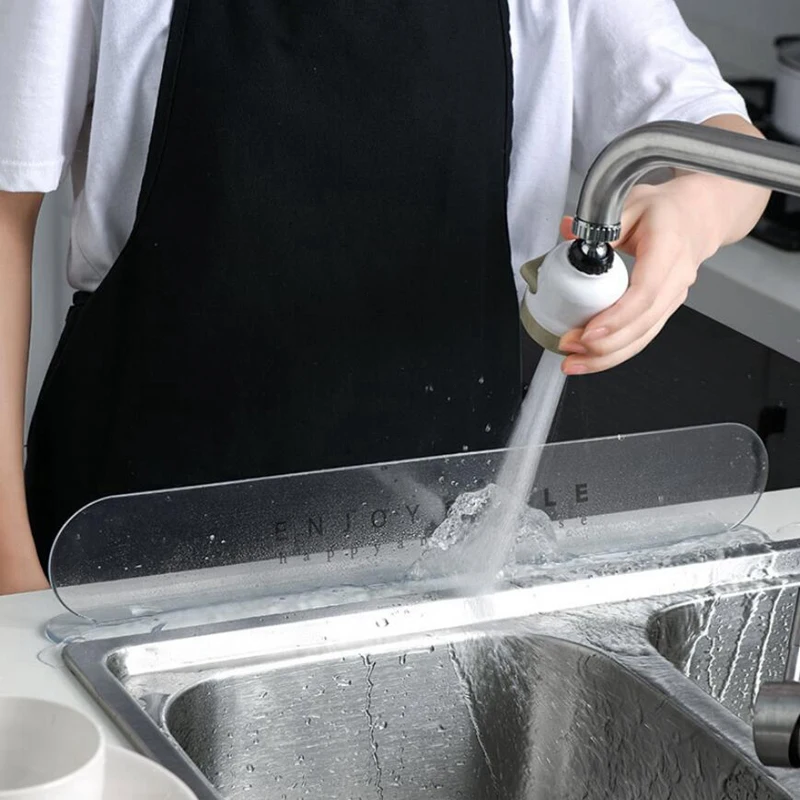 Защитная перегородка для раковины, бытовая защита от брызг воды для кухни, инструмент для предотвращения брызг (случайный)