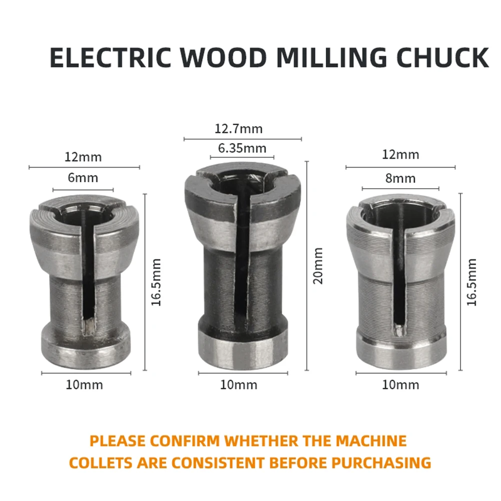 Trimmer Chuck Collet Chuck For Woodworking For DIY Projects Precise Grinding Easy To Use High Hardness High Strength