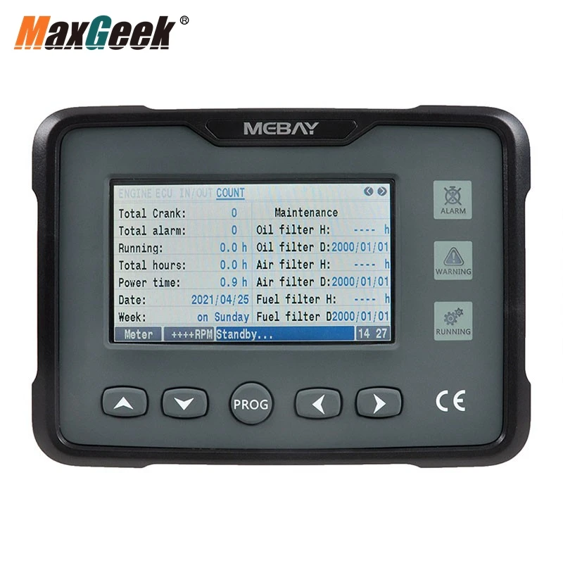 Imagem -06 - Maxgeek Mebay Gm70c Medidor de Motor Ecu Motor Digital Pode Apoio Mais Rs485 Usb Controle Velocidade