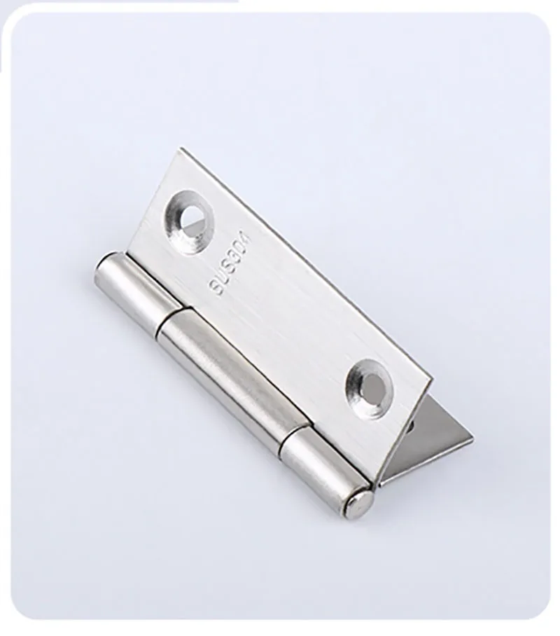 Dobradiças de porta pequenas, 6-20 peças, aço inoxidável, prata, móveis para casa, piano, armário, ferragem com parafusos, 1.5 polegadas, 2 polegadas, 2.5 polegadas, 3 polegadas