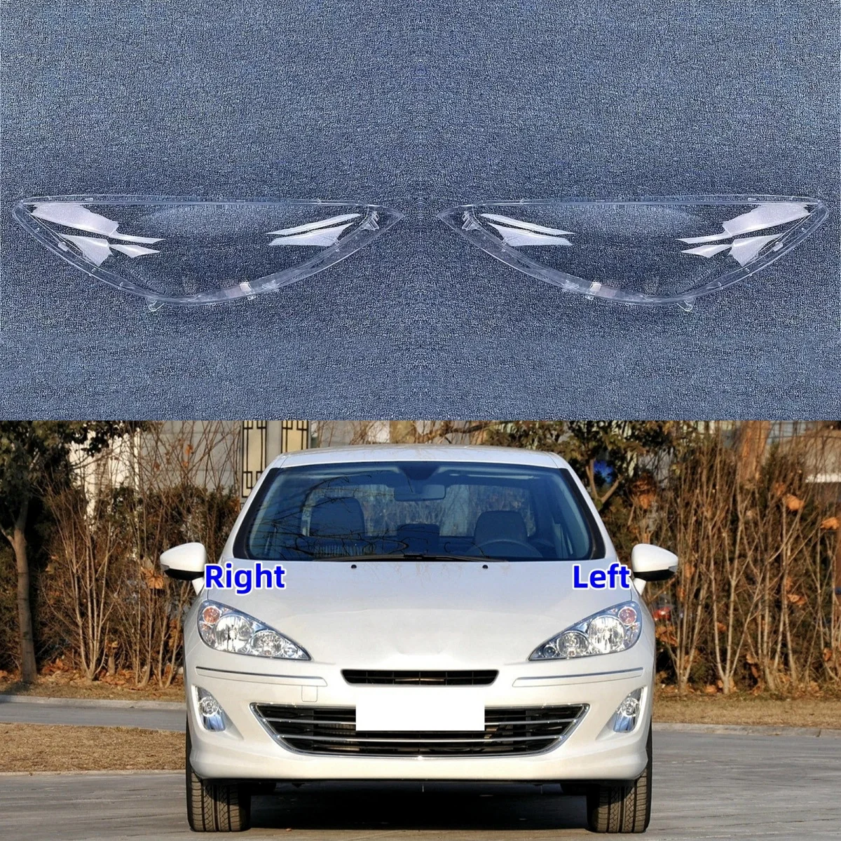 

For Peugeot 408 2010 2011 2012 2013 Headlight Cover Transparent Lampshade Headlamp Shell Plexiglass Replace The Original Lens